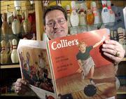 John Hardman's collection of bowling items and memorabilia
demonstrates Hardman's enthusiasm for the sport's history. But for
Hardman, the vice president of Jayhawk Bowling Supply, Lawrence, a
major distributor of bowling equipment, his eye is also on the
future of the game and changes in the bowling industry that could
benefit his business.