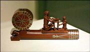 This Sante Sioux pipe and bowl with two carved figures, dating
before 1841, is among the American Indian items on display as part
of the "Jefferson's America & Napoleon's France" exhibit at the
New Orleans Museum of Art. The exhibit runs through Aug. 31.