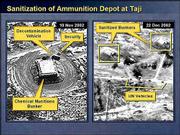 One of the slides that Secretary of State Colin Powell displayed
during his presentation to the U.N. Security Council is seen in
this file photo from the State Department.