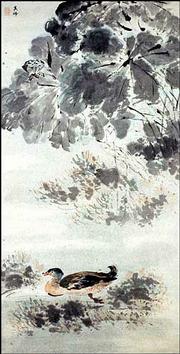 This Chinese painting from the University of Michigan Museum of Art
is part of "The Orchid Pavilion Gathering," an exhibition that
opened Saturday at the Spencer Museum of Art. The show, which will
be on view through Oct. 26, fills a void while the Nelson-Atkins
Museum of Art&squot;s Chinese painting collection is closed during museum
expansion.
