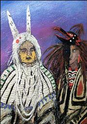 Apolonia Susana Santos' oil painting, on display at the Maryhill
Musuem of Art near Goldendale, Wash., shows women dressed in the
traditional clothing of tribes the Lewis and Clark expedition
encountered in 1805. Santos' artwork is part of a new contemporary
American Indian art exhibit at the Maryhill Musuem of Art near
Goldendale, Wash., running through Nov. 15.