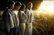 From left, Jack Jr. (Luke Edwards), Johnny (Drew Tyler Bell),
Chelsea (Lena Cardwell) and Bucky (Billy Aaron Brown) are left to
fend for themselves in United Artists&squot; "Jeepers Creepers 2." The
film has a tighter premise than its chaotic predecessor but takes
an emotionally ugly turn with overtones of racism, bullying and
even an obsession with young shirtless boys.