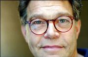 Al Franken poses for a portrait in New York. Franken&squot;s book "Lies
and the Lying Liars Who Tell Them: A Fair and Balanced Look at the
Right," is already a best seller on Amazon.com, thanks largely to a
Fox lawsuit over the rights to "fair and balanced," a phrase the
news channel trademarked.