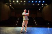 Ric Averill, Lawrence theater director and playwright, watches a
rehearsal of "Macbeth" in late July at the Lawrence Arts Center.
Averill, who specializes in children&squot;s theater, enjoys the
challenge of keeping young audiences engaged with material that has
universal appeal. But, he says, "The bottom line is that good
theater is good theater."