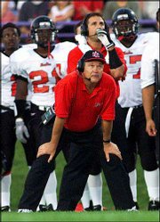Northern Illinois coach Joe Novak, during a game in Evanston, Ill.,
has his team ranked in the Top 25