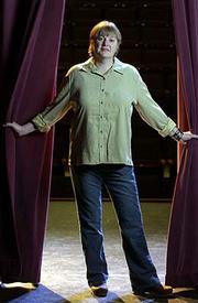 Jennifer Glenn won a Phoenix Award for Performing Arts. Glenn, an
actor, director, teacher and costume designer for the Seem-To-Be
Players, is pictured Tuesday in the Lawrence Arts Center theater,
940 N.H.