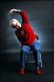 Lawrence resident Linda Davis is featured prominently on
"Motivating Moves," Kansas University dance professor Janet
Hamburg&squot;s new exercise video for people with Parkinson&squot;s disease.
Davis demonstrates some of the exercises, which are designed
specifically to target common symptoms of Parkinson&squot;s.