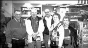 The Fraternal Order of Eagles continued its support of O'Connell
Youth Ranch this holiday season. This year 23 boys who live at the
ranch received $150 each to buy clothes and gifts for themselves
and their family at Wal-Mart. Eagle members from throughout the
state come each year for the shopping event on the first Saturday
of December. Attending this year, from left, are Leo Wacker, state
aerie president, Leavenworth; Leroy Bateson, state aerie chairman,
Lawrence; Terry Hundley, state aerie secretary, Leavenworth; Doris
Nelson, state auxiliary president, Norton; and Carolyn Rosetta,
state auxiliary chairwoman, Osage City.