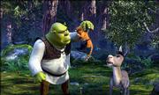 Characters from the animated sequel &squot;Shrek 2" appear in a scene
from the film in this undated publicity photo. Creators of the
sequel struggled where to leave off with the story after Shrek and
Noria married in the original.
