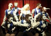 Cast members of "The Rocky Horror Show" perform at the Just Off
Broadway Theater in Kansas City, Mo.