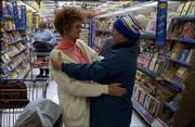 Far from being a shrinking violet, Gary usually greets friends with
a hug. While shopping at Wal-Mart recently, he ran into Muriel
Agbegg, a McLouth neighbor, who chatted with him for a few minutes.