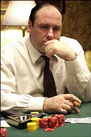 James Gandolfini as Tony Soprano appears in this scene from HBO&squot;s
"The Sopranos." The series is back for its fifth season, offering
the arrival of several new mobsters and Steve Buscemi as a cousin
of Tony&squot;s.