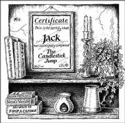 An illustration for the nursery rhyme "Jack be nimble, Jack be
quick, Jack jump over the candlestick" in Chris Roberts&squot; book
"Heavy Words Thrown Lightly" is shown in this undated photo.
