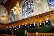 The 15 judges of the International Court of Justice, also known as
the world court, stand in The Hague, Netherlands. The court ruled
Wednesday that the United States violated the rights of 51 Mexicans
on death row and ordered their cases be reviewed.