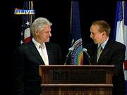 Former President Bill Clinton and former Sen. Bob Dole take the
stage together at Allen Fieldhouse this afternoon. Clinton is
giving the inaugural lecture for the Dole Institute of Politics.