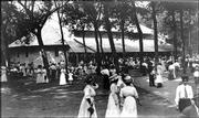 Chautauquas, such as the one pictured here, started in New York as
intruction for Sunday school teachers but later expanded into
cultural education and entertainment troupes that traveled the
country. The 2004 Kansas Chautauqua, "Bleeding Kansas: Where the
Civil War Began," will be in Lawrence Friday through June 22, with
many events taking place under a 500-seat tent in South Park.