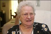 Maudie Celia Hopkins, 89, talks about her first husband, a
Confederate veteran, William M. Cantrell, in her Lexa, Ark., home.
The United Daughters of the Confederacy has recognized Hopkins as a
surviving widow.
