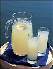 Homemade Lemonade is a refreshing alternative to iced tea on a hot
day. The recipe is from "The White Barn Inn Cookbook," which
features menus and recipes for all four seasons from a renowned inn
at Kennebunkport, Maine, a region where summer has a special aura.