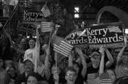 A crowd of supporters greets Democratic vice-presidential candidate
John Edwards during his recent speech at Abe & Jake's Landing.
The raw version of Richard Gwin's photo appears above.