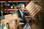 President Bush accepts the party nomination at the Republican
National Convention. In his hour-long speech Thursday, Bush
emphasized his ability to lead the nation in the war on terror and
delineated differences between him and Democratic opponent John
Kerry.