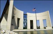The Dole Institute of Politics is this year's winner of the
Lawrence Board of Realtors' Architectural Enhancement Award. The
28,000-square-foot building, pictured on Tuesday, has attracted
high-profile speakers such as former President Bill Clinton and
former New York Mayor Rudolph Giuliani. The building is located on
Kansas University's west campus.