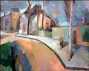 "Chaville," an oil painting on canvas, was created by Lawrence
artist Robert Sudlow during a trip to France. The 1952 painting is
one of the earlier works in "Spiritual Connections," a solo
exhibition of Sudlow&squot;s work that opens today at Roy&squot;s Gallery, 1410
Kasold Drive.