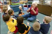 Linda Reimond has won the Phoenix Award for Arts Education. Reimond
is pictured teaching an arts-based preschool class at the Lawrence
Arts Center.