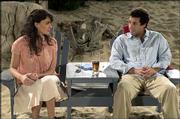 Paz Vega and Adam Sandler star in Columbia Pictures' comedy drama
"Spanglish." The James L. Brooks film plays with the idea that
maybe we don't always want what others have, especially if we have
to be like them to get it.