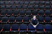 Tim Van Leer, director of the Lied Center, says there is a tight
time frame to raise the funds needed to expand the performance
venue. He's pictured Thursday in the concert hall at Kansas
University.
