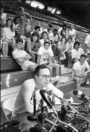 Larry Brown announces he's staying as coach at Kansas University,
spurning an offer from UCLA. Less than a month later, he takes over
as coach of the San Antonio Spurs.