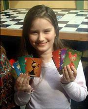 MIRANDA EVARTS, of Milford, N.J., came up with her Sleeping Queens
card game two years ago. It is the first kid-invented game
published by Gamewright, a Massachusetts company.