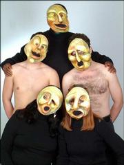 The cast of "Jocasta," clockwise from top, Omofolabo Ajayi-Soyinka,
Aron Carlson, Jan Chapman, Dianne Yeahquo Reyner and Joe Gipp, will
perform this week at the Lawrence Arts Center, 940 N.H. Special to
the Journal-World