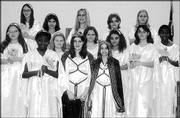 These girls were installed as officers of Job's Daughters of
Baldwin. Pictured are, back row, from left, A.J. Beach, Hannah
Brewer, Kajsa Mullenix, Taylor Young and Amber Edgett; second row,
from left, Mariah Saylor, Ashley Abbott, Trisha Young, Mercedes
Jellison, Hannah Lusk and Myette Simpson; front row from left, Yami
Simpson, Krystal Tubbs, queen, and Jessie Waller, junior princess.
Job's Daughters is a service and leadership organization for girls
ages 10-20. The queen and junior princess will be in charge of
meetings.