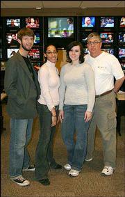 The editors from the University of Nebraska-Lincoln: From left,
Kris Kolden, Michele Brown, Sara Giboney and Stephen Hermann. Not
pictured are Crystal Wiebe, Rob Hunter, Sara Connolly and Brian
Lehmann.