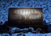 The headstone of the Clutter family. Nancy and Kenyon Clutter are
buried to the left and right under smaller headstones.<br>
<a onclick=
"window.open(&squot;http://www2.ljworld.com/photos/galleries/2005/apr/03/in_cold_blood_a_legacy_in_photos/166/&squot;, &squot;PhotoGallery&squot;, &squot;width=650,height=650,scrollbars=yes,resizable=yes&squot;); return false;"
href=
"http://www2.ljworld.com/photos/galleries/2005/apr/03/in_cold_blood_a_legacy_in_photos/166/">
<img src="http://www.ljworld.com/art/icons/icon_photo.gif" border=
"0" alt="text"> See slide show »</a>