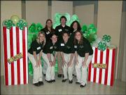 Douglas County 4-H Ambassadors take time out of their training to
pose for a picture. Ambassadors attended workshops on marketing
techniques to educate the public about opportunities in 4-H.
Pictured are, back row from left, Michelle Colgan, Michael Krumm
and Margaret Pendleton; front row from left, Rebecca Hinshaw, Jenn
Crawford, Casey Davis and Kari Hadl.