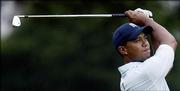 Tiger Woods hits during practice for the 105th U.S. Open Championship. He toured the No. 2 course at the Pinehurst Resort and Country Club on Tuesday in Pinehurst, N.C.