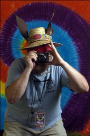 Stephen Gariepy, 36, Murphysville, Ill. "I&squot;m a correspondent for the Community Radio for southern Illinois. Wakarusa is a constant stream of sound and it&squot;s a very exciting thing to experience."
