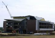 Kansas University's west campus is now an active area for construction. This research building is set for completion by Jan. 1, yielding millions of dollars in research grants for KU scientists.