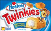 This photo, provided by Interstate Bakeries Corp. on Thurs-day, shows the new packaging of Hostess' Twinkies. For the first time in 25 years, the Hostess snack cakes, including Twinkies, Ho Hos and Ding Dongs, are getting brand new packaging. The new design keeps the same red, white and blue coloring, but features more vibrant graphics and, in the case of the Twinkies box, doubles the size of Hostess mascot Twinkie the Kid. Inter-state Bakeries, based in Kansas City, began rolling out the new packaging in California, Nevada and Arizona earlier this month and the new boxes should be in stores nationwide by the end of the year.