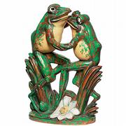 Among the largest and most expensive of Weller's garden ornaments is this pair of dancing frogs. The 16 1/2-inch-high Coppertone frogs sold recently at Rago Arts and Auction Center in Lambertville, N.J., for $8,225.