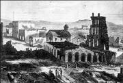 The Eldridge Hotel was originally the Free State Hotel, which was burned down by Quantrill in the raid.