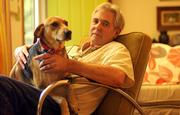 Jim McCrary, photographed with his dog Sarah, is one of a handful of local poets in the Lawrence issue of Black Spring. He came to the city in 1965 and fell in with a writing community that still thrives today.