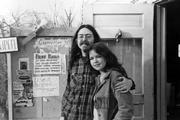Poet Jim McCrary and Artist Lee Chapman, circa 1970, stand at the doorway of the Tansy Bookstore, 12th and Oread. The bookstore was a familiar hangout for poets and artists in those years. Both are featured in the Lawrence issue of Black Spring, a New York-based journal of poetry and essays.