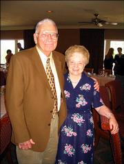 Ray and Marian Wilbur, Lawrence, celebrate receiving the Lawrence Board of Realtors' Humanitarian Contribution to the Community Award. The Wilburs, retired teachers who spent 40 years in the Lawrence school district, were honored for continuing to volunteer through Lawrence Memorial Hospital, Bishop Seabury Academy, Audio Reader, Meals on Wheels and other programs. They were honored during a reception Sept. 20 at Lawrence Country Club.