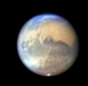 This photo provided by Sky & Telescope Magazine shows the planet Mars photographed from earth Saturday. The Red Planet will be 43.1 million miles away from earth Saturday, with its closest pass scheduled for 10:25 p.m. CDT.