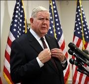 Rep. John Murtha, D-Pa., speaks during a Capitol Hill news conference Thursday. Murtha, an influential House Democrat who voted for the Iraq war, called for the immediate withdrawal of U.S. troops from Iraq, another sign of growing unease in Congress about the conflict.
