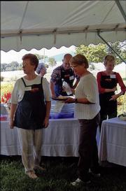 These master gardeners help during the Douglas County Extension Showcase on Sept. 22 at the Douglas County 4-H Fairgrounds. They are, in front from left, Helga Barton and Chris Durflinger; in back from left, Eileen Rogers, Al Rogers and Connie Cluff.