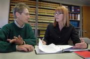 Lawrence residents Janine Cox, left, and Rebecca Woodman, attorneys with the Kansas Capital Appellate Defender's Office in Topeka, will argue a case involving the constitutionality of the state's death penalty before the U.S. Supreme Court next month.