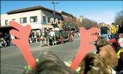 Crowds watch the 2004 Lawrence Old-Fashioned Christmas Parade along Massachusetts Street. Last year's parade had more than 250 horses, including 90 horse-drawn wagons.